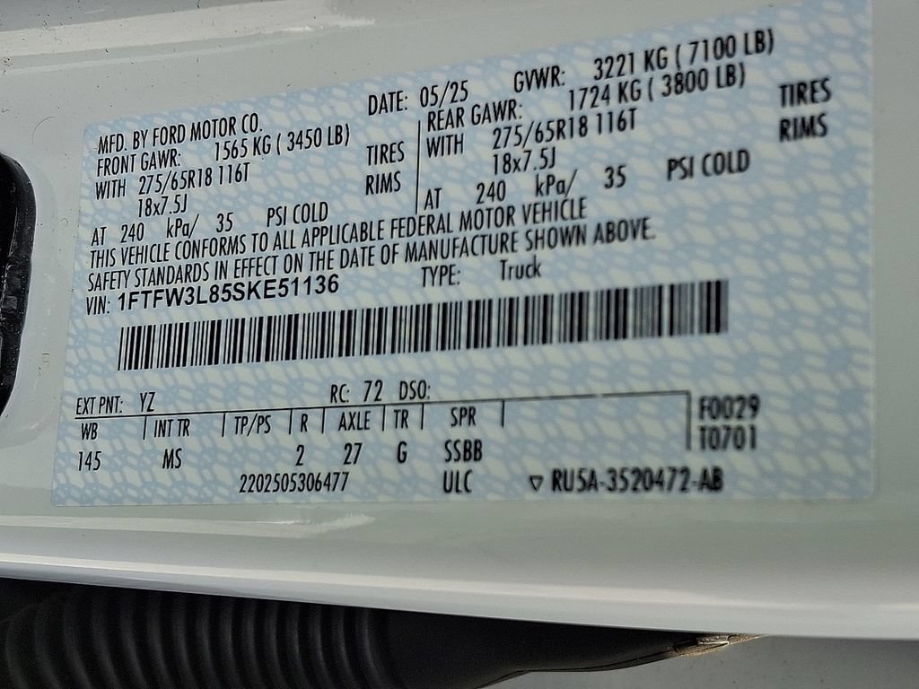 Certified 2025 Ford F150 XLT w/ Equipment Group 301A Standard AWD/4WD image 27