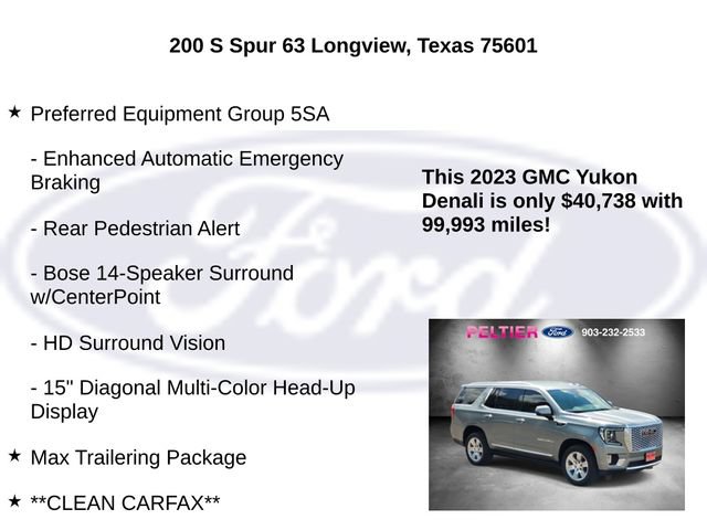 Used 2023 GMC Yukon Denali w/ Max Trailering Package RWD image 20