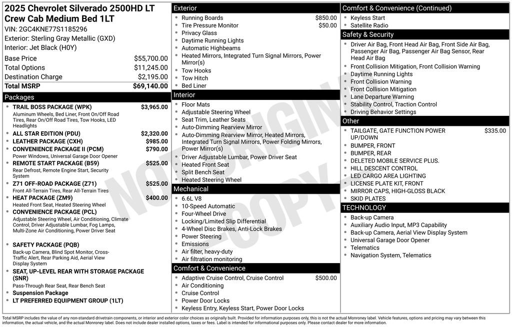 Used 2025 Chevrolet Silverado 2500 LT w/ Trail Boss Package AWD/4WD image 3