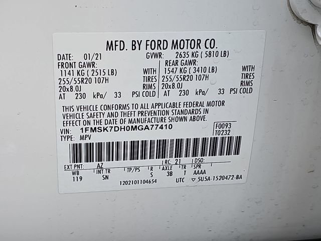 Certified 2021 Ford Explorer XLT w/ Equipment Group 202A RWD image 39
