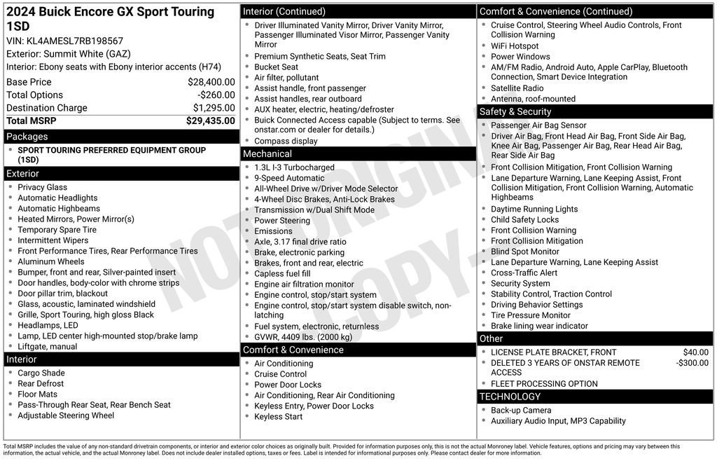 Used 2024 Buick Encore GX Sport Touring AWD/4WD image 35