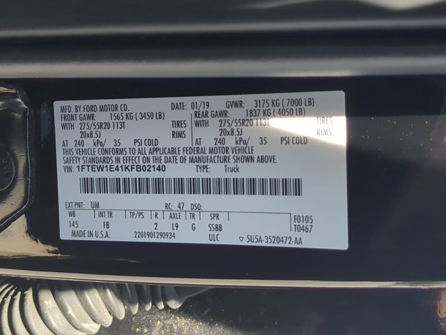 Certified 2019 Ford F150 XLT w/ Equipment Group 302A Luxury AWD/4WD image 29