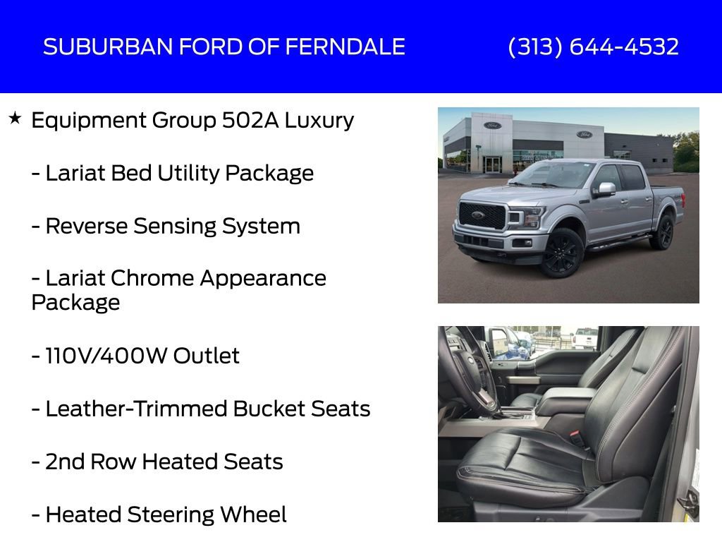 Certified 2020 Ford F150 Lariat w/ Equipment Group 502A Luxury image 9