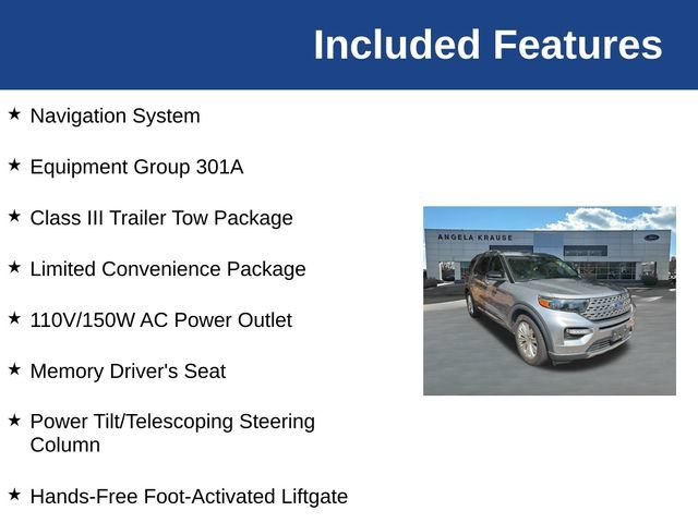 Certified 2021 Ford Explorer Limited w/ Equipment Group 301A RWD image 5