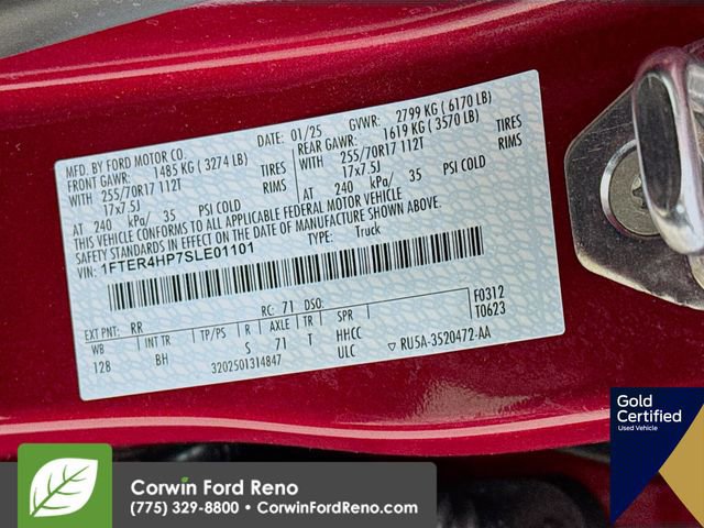 Certified 2025 Ford Ranger XLT w/ Equipment Group 301A High image 35