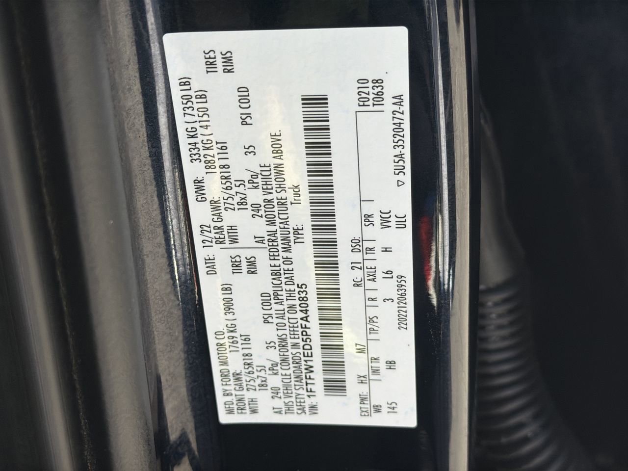 Certified 2023 Ford F150 Lariat w/ FX4 Off-Road Package AWD/4WD image 34
