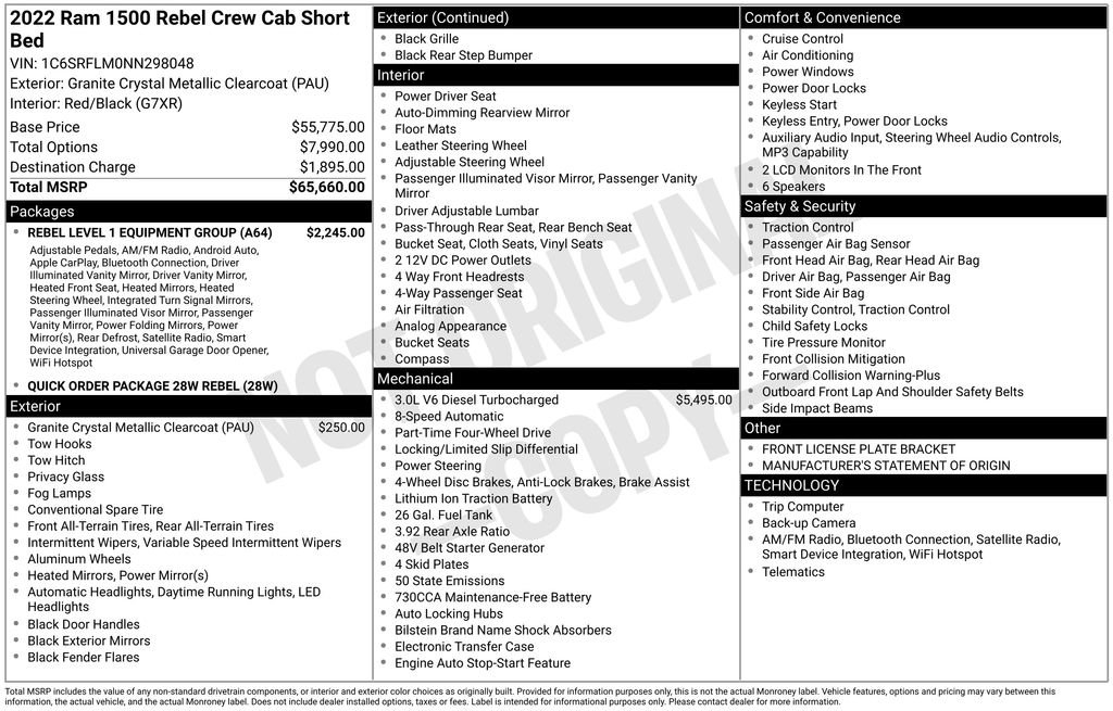 Used 2022 RAM 1500 Rebel w/ Rebel Level 1 Equipment Group image 4