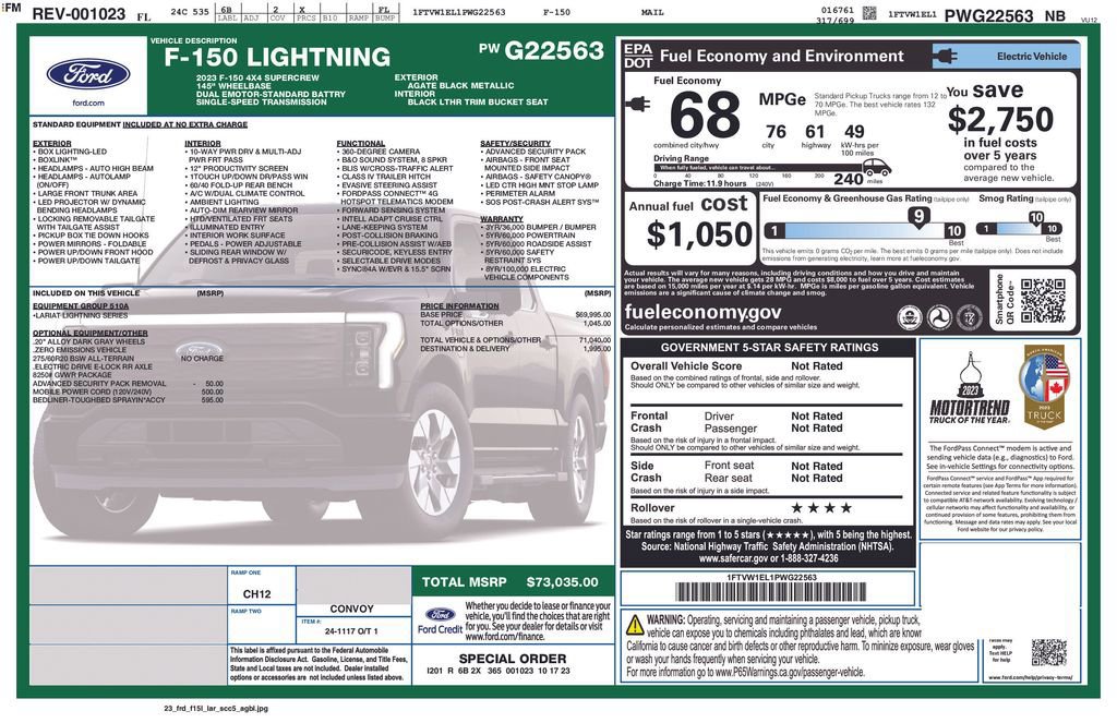 Certified 2023 Ford F150 Lightning Lariat image 12