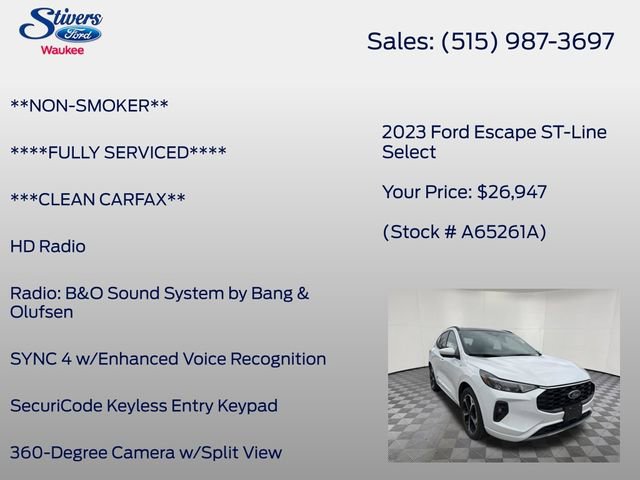 Certified 2023 Ford Escape ST-Line Select w/ Tech Pack #2 image 27