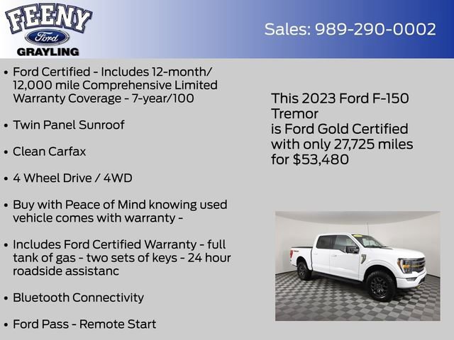 Certified 2023 Ford F150 Tremor w/ 360 Degree Camera Package image 11