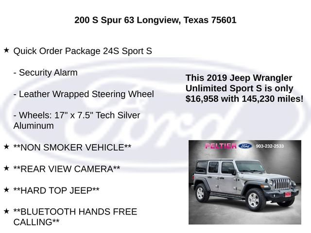 Used 2019 Jeep Wrangler Unlimited Sport S image 10