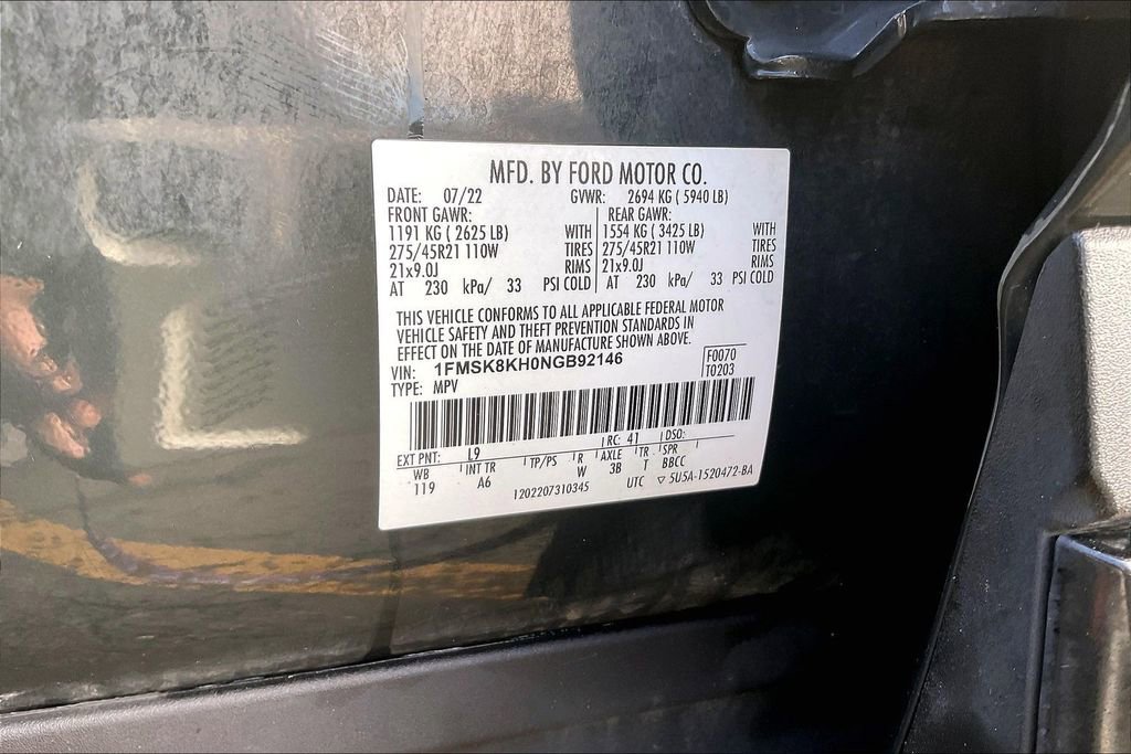 Certified 2022 Ford Explorer ST-Line image 32