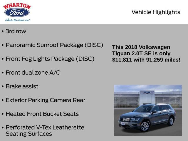 Used 2018 Volkswagen Tiguan SE w/ Panoramic Sunroof Package image 9
