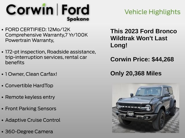 Certified 2023 Ford Bronco Wildtrak AWD/4WD image 7