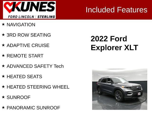 Certified 2022 Ford Explorer XLT w/ Equipment Group 202A AWD/4WD image 2