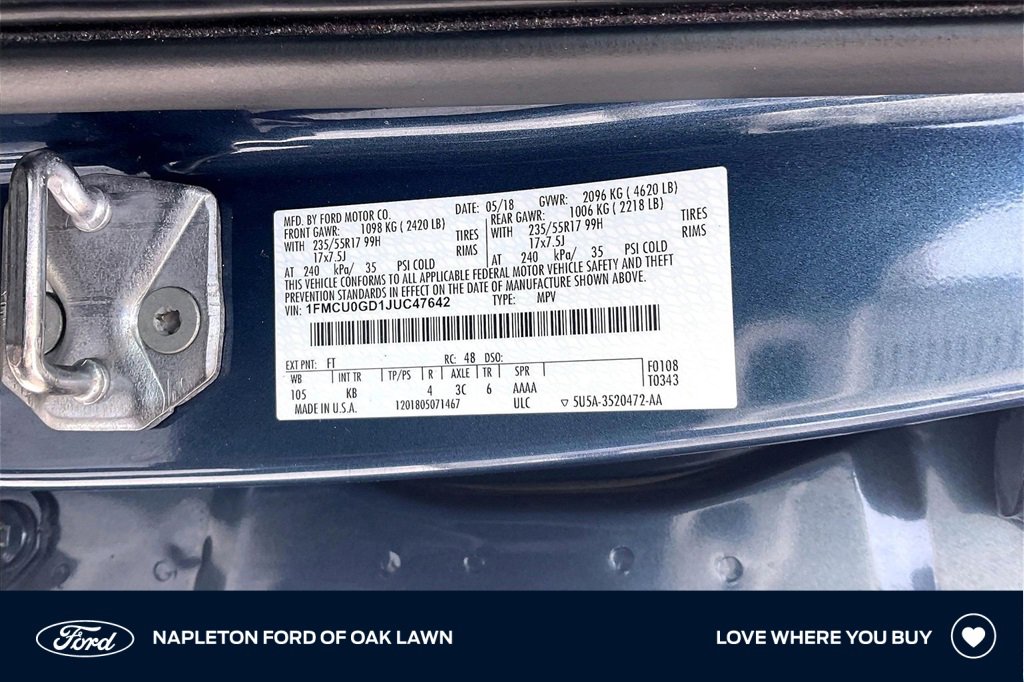 Certified 2018 Ford Escape SE image 30