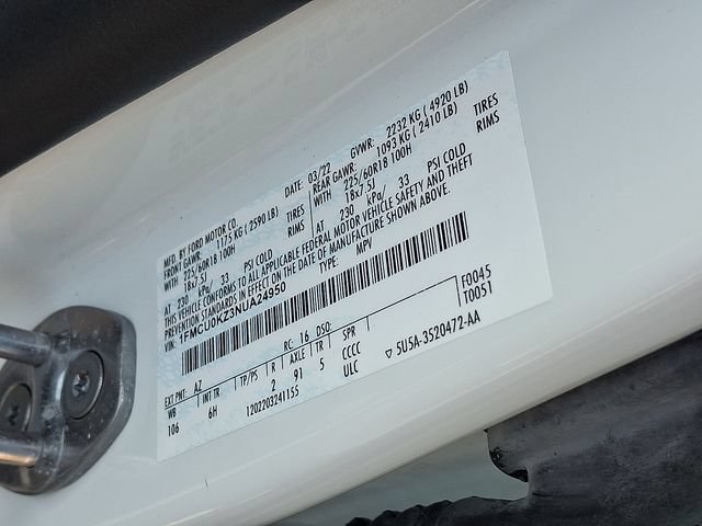 Certified 2022 Ford Escape SEL w/ Technology Package FWD image 27