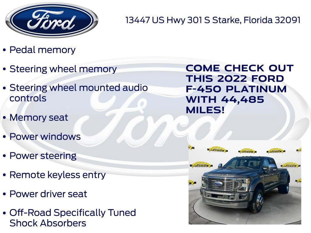 Certified 2022 Ford F450 Platinum w/ FX4 Off-Road Package image 32