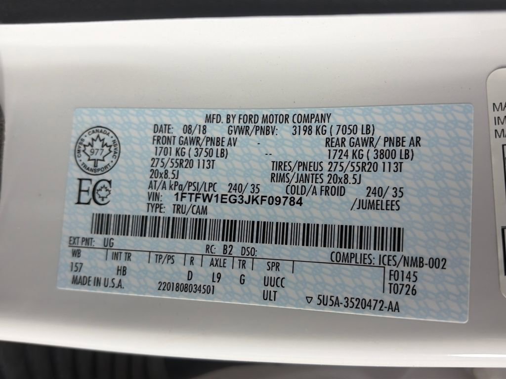 Certified 2018 Ford F150 Lariat w/ Equipment Group 502A Luxury image 9