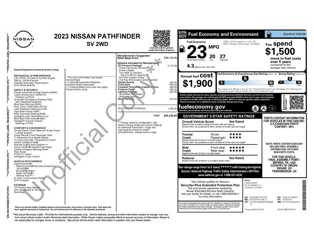 Used 2023 Nissan Pathfinder SV w/ SV Premium Package image 33