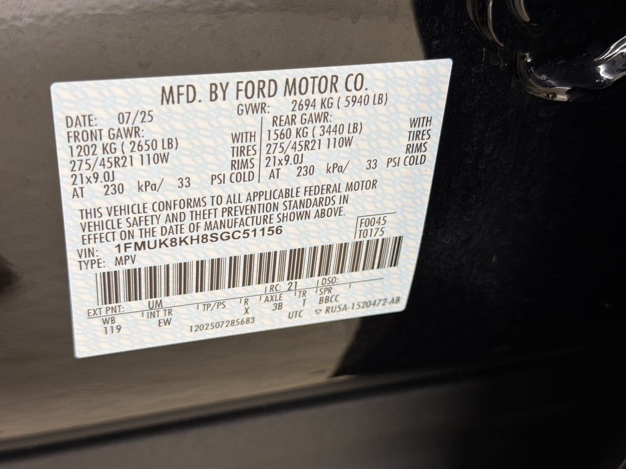 Certified 2025 Ford Explorer ST-Line w/ Premium Package AWD/4WD image 23