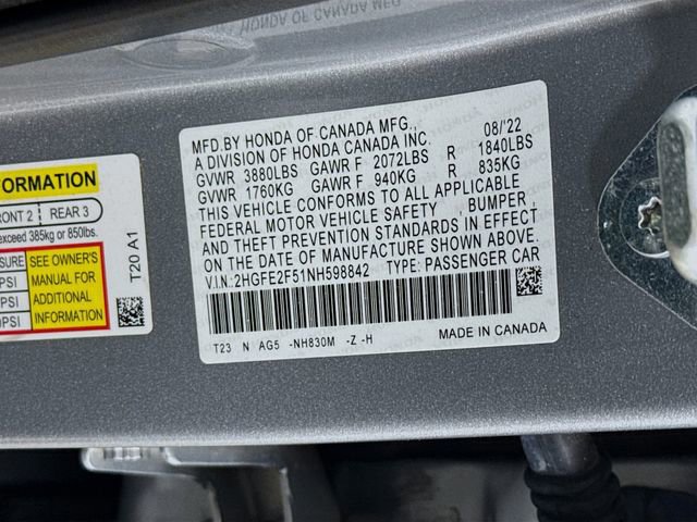 Used 2022 Honda Civic Sport image 29