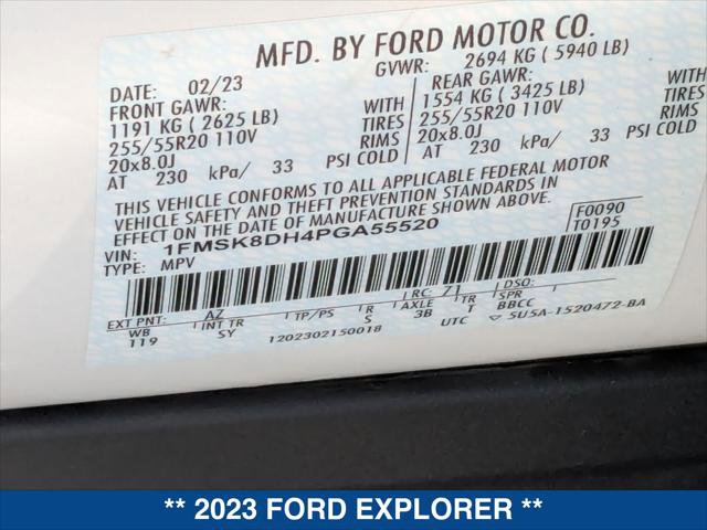 Certified 2023 Ford Explorer XLT w/ Equipment Group 202A image 25