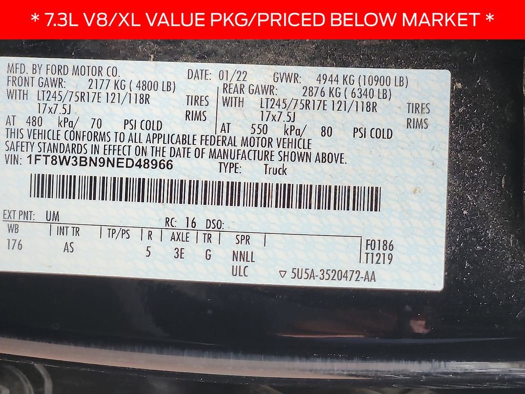 Certified 2022 Ford F350 XL w/ Power Equipment Group AWD/4WD image 29