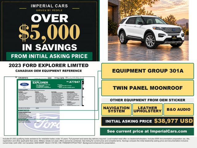 Certified 2023 Ford Explorer Limited AWD/4WD image 3