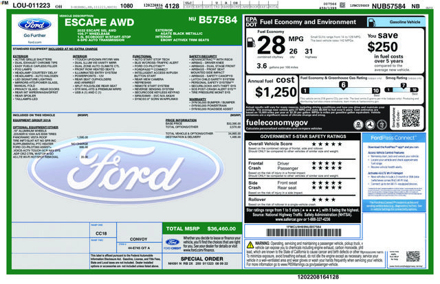 Certified 2022 Ford Escape SEL AWD/4WD image 36