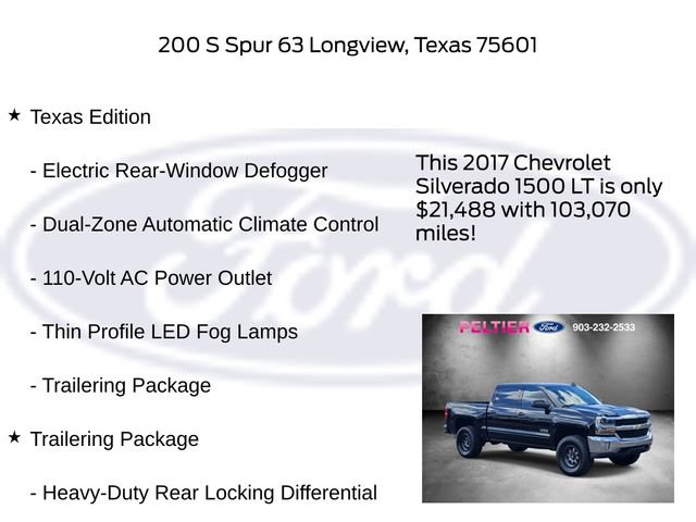 Used 2017 Chevrolet Silverado 1500 LT w/ Texas Edition RWD image 27