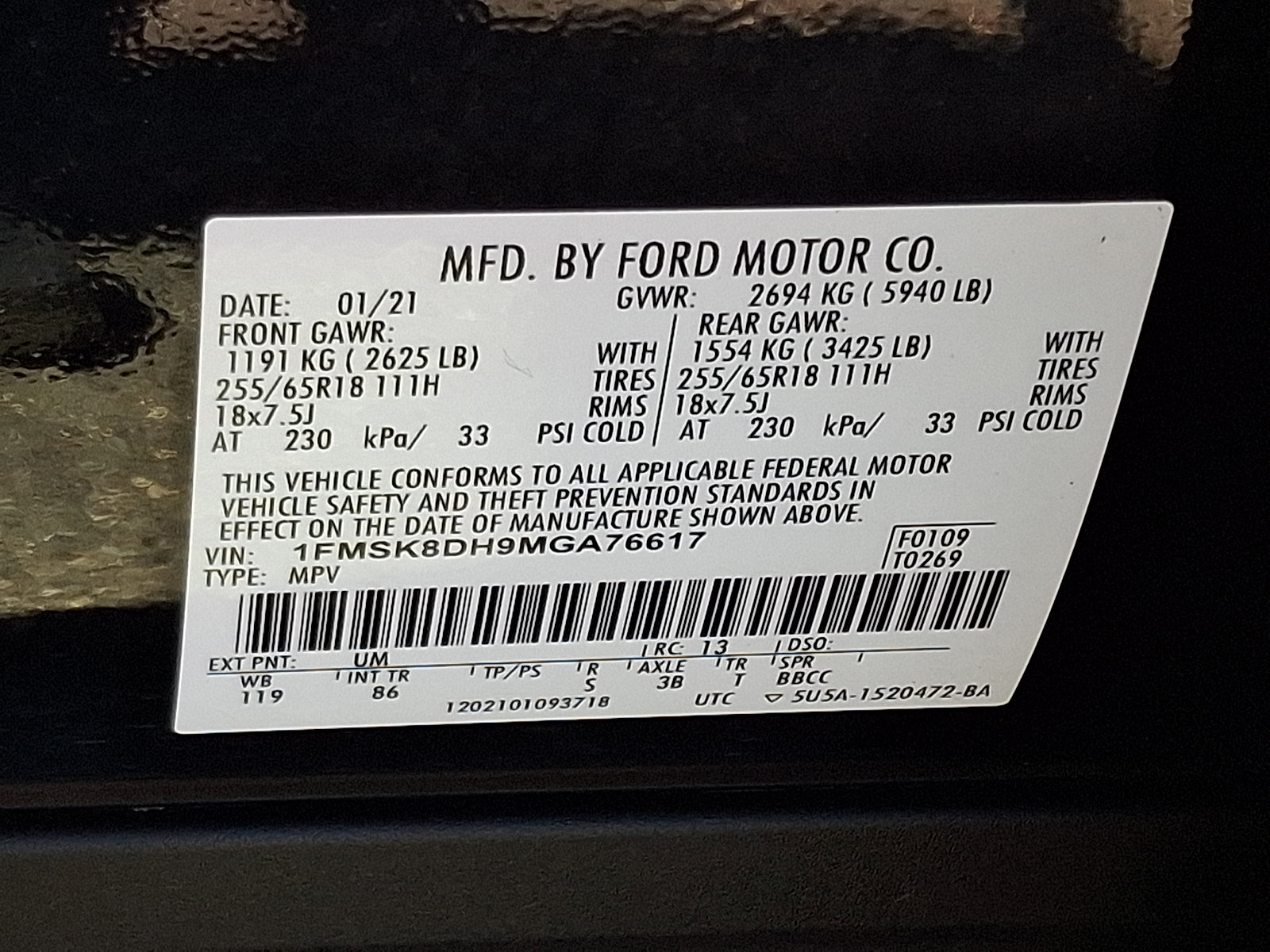 Certified 2021 Ford Explorer XLT AWD/4WD image 27