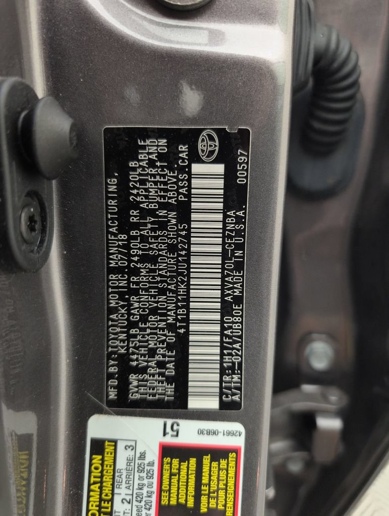 Used 2018 Toyota Camry LE FWD image 38