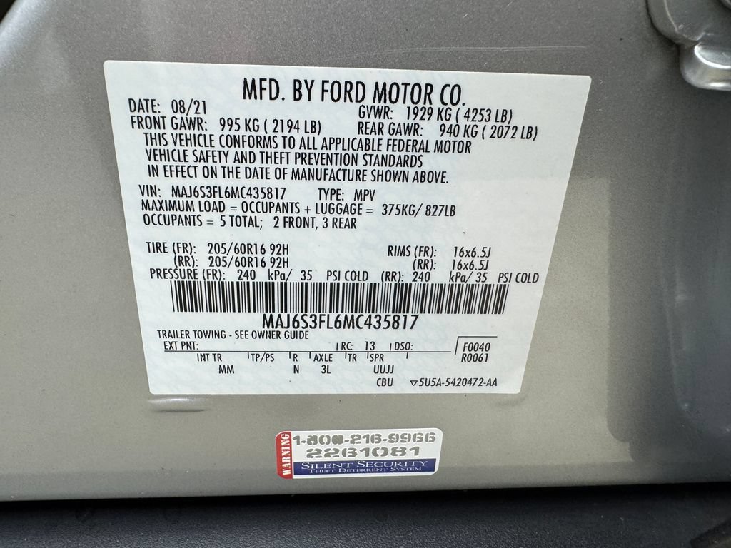 Certified 2021 Ford EcoSport S AWD/4WD image 30