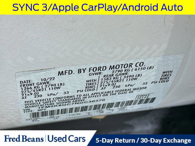 Certified 2022 Ford Explorer ST w/ Equipment Group 401A image 40