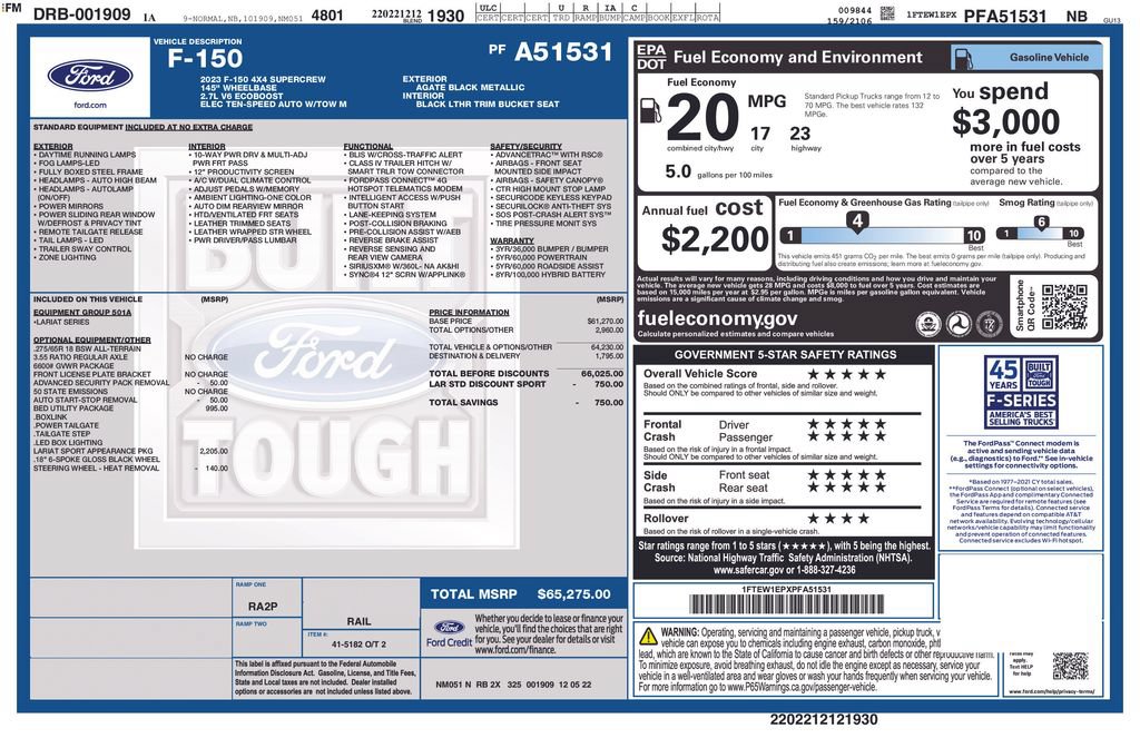 Certified 2023 Ford F150 Lariat AWD/4WD image 21