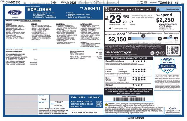 Certified 2026 Ford Explorer Active AWD/4WD image 27