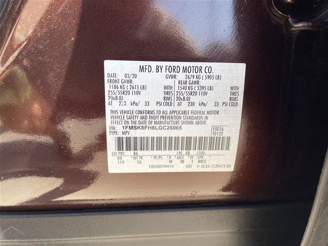 Certified 2020 Ford Explorer Limited AWD/4WD image 37
