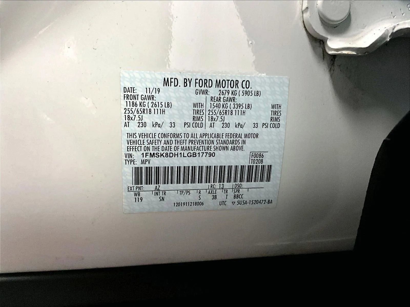 Certified 2020 Ford Explorer XLT w/ Equipment Group 202A image 33