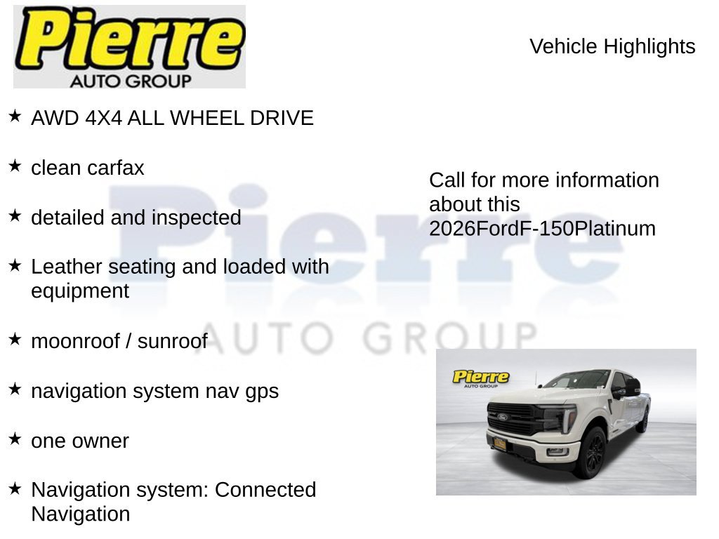 Certified 2026 Ford F150 Platinum AWD/4WD image 7
