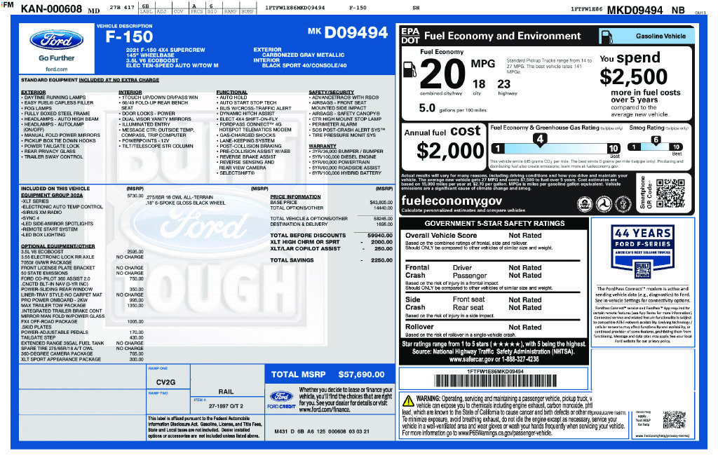 Certified 2021 Ford F150 XLT w/ Equipment Group 302A High AWD/4WD image 8