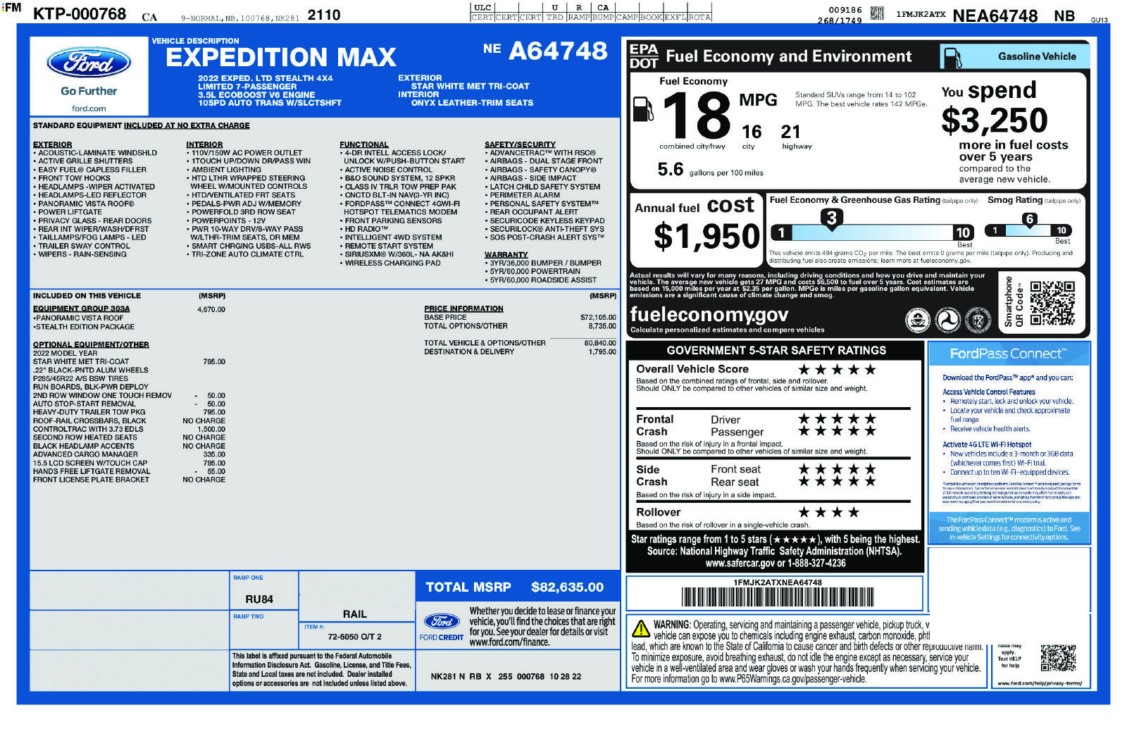 Certified 2022 Ford Expedition Max Limited AWD/4WD image 35