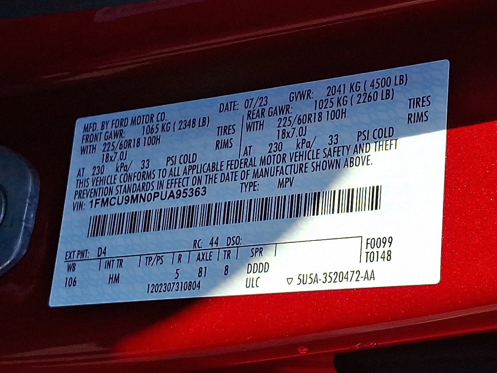 Certified 2023 Ford Escape ST-Line w/ Tech Pack #1 image 26