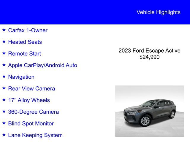 Certified 2023 Ford Escape Active w/ Tech Pack #2 image 2