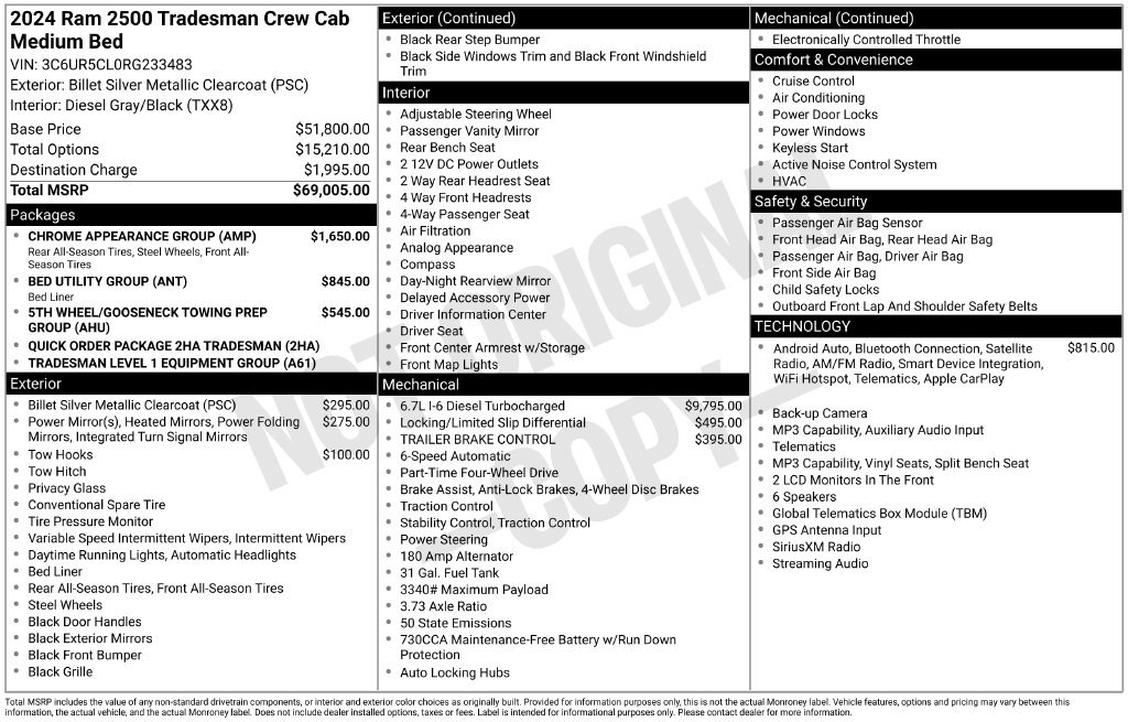 Used 2024 RAM 2500 Tradesman w/ Chrome Appearance Group AWD/4WD image 26