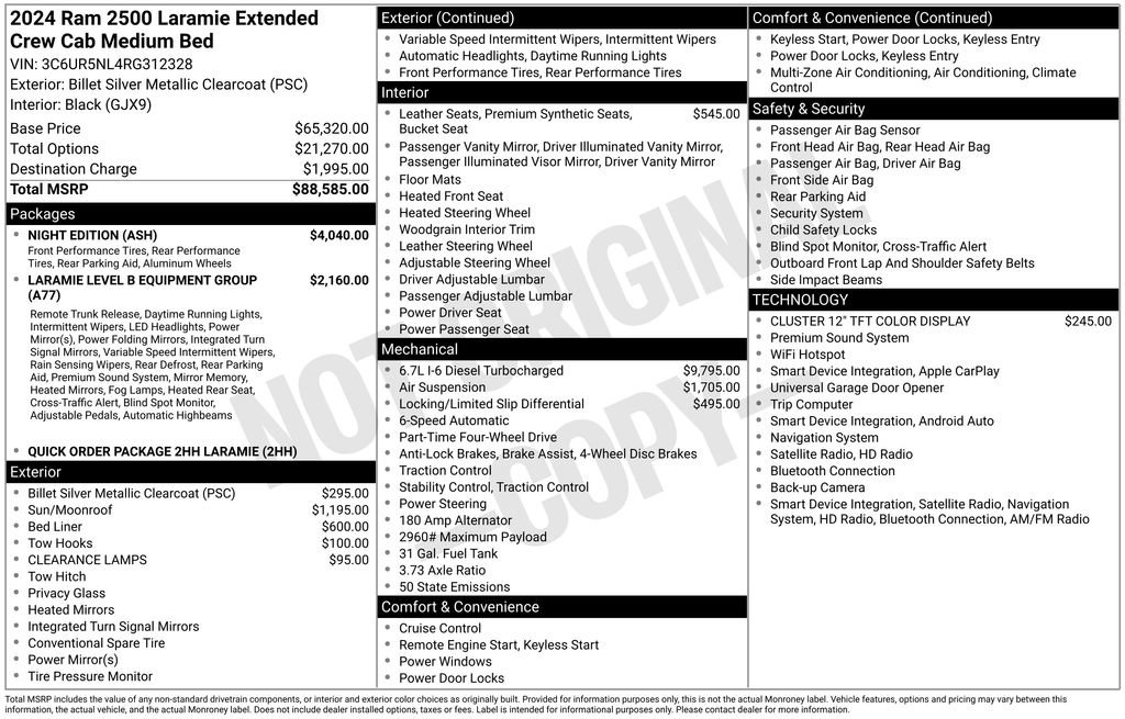 Used 2024 RAM 2500 Laramie w/ Night Edition AWD/4WD image 36