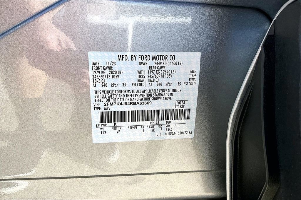 Certified 2024 Ford Edge SEL w/ Convenience Package AWD/4WD image 35