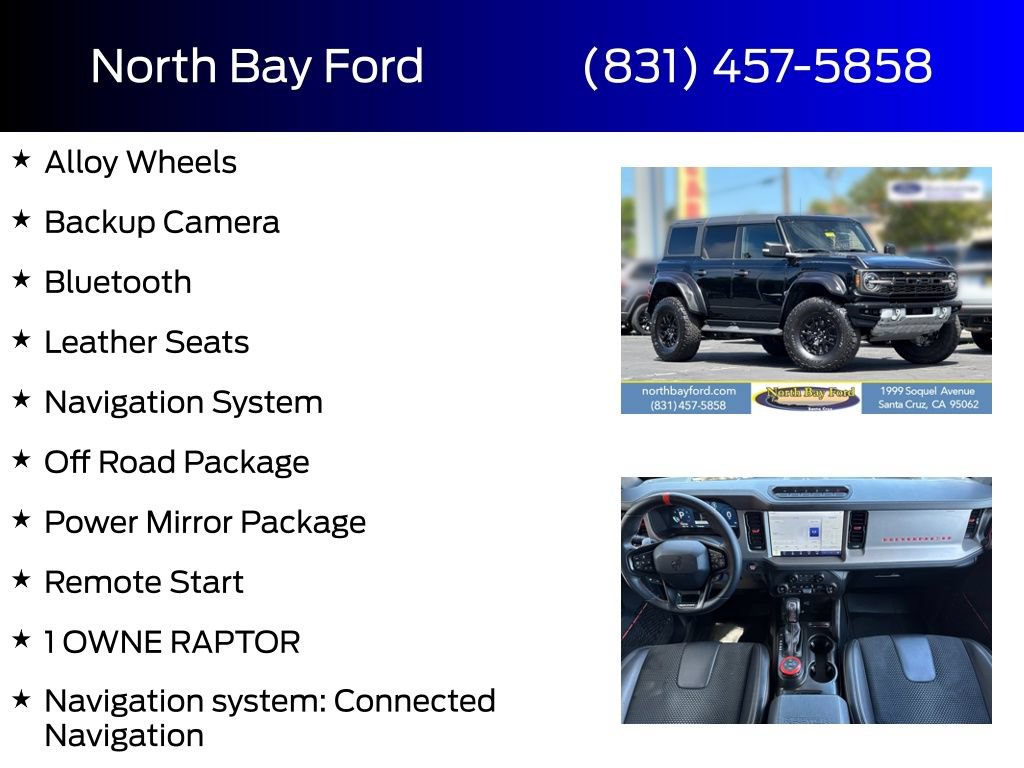 Certified 2023 Ford Bronco Raptor AWD/4WD image 4