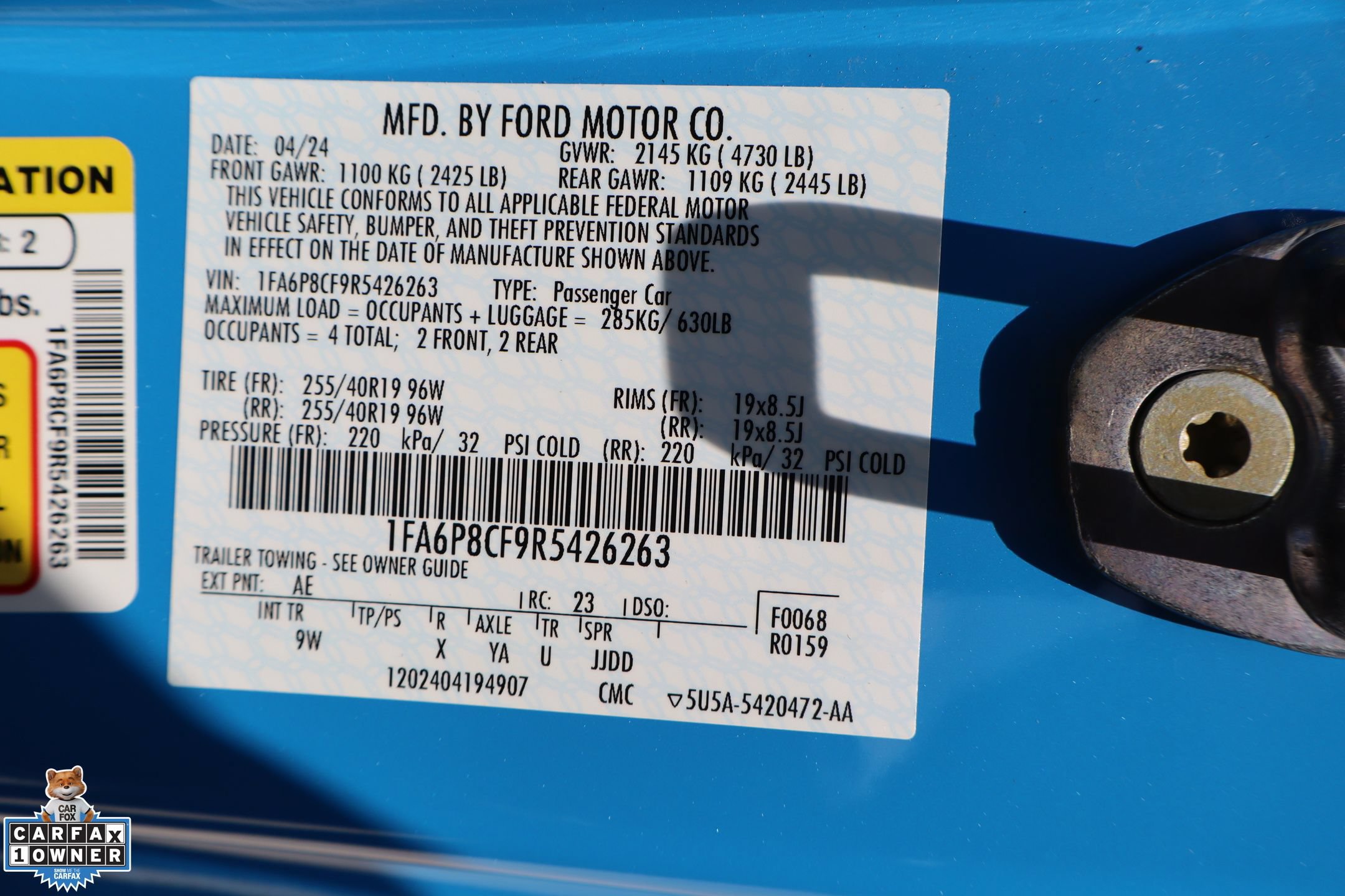 Certified 2024 Ford Mustang GT Premium RWD image 28