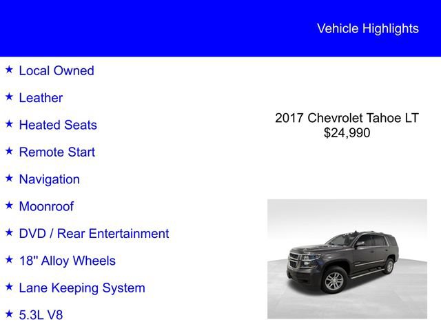 Used 2017 Chevrolet Tahoe LT AWD/4WD image 2
